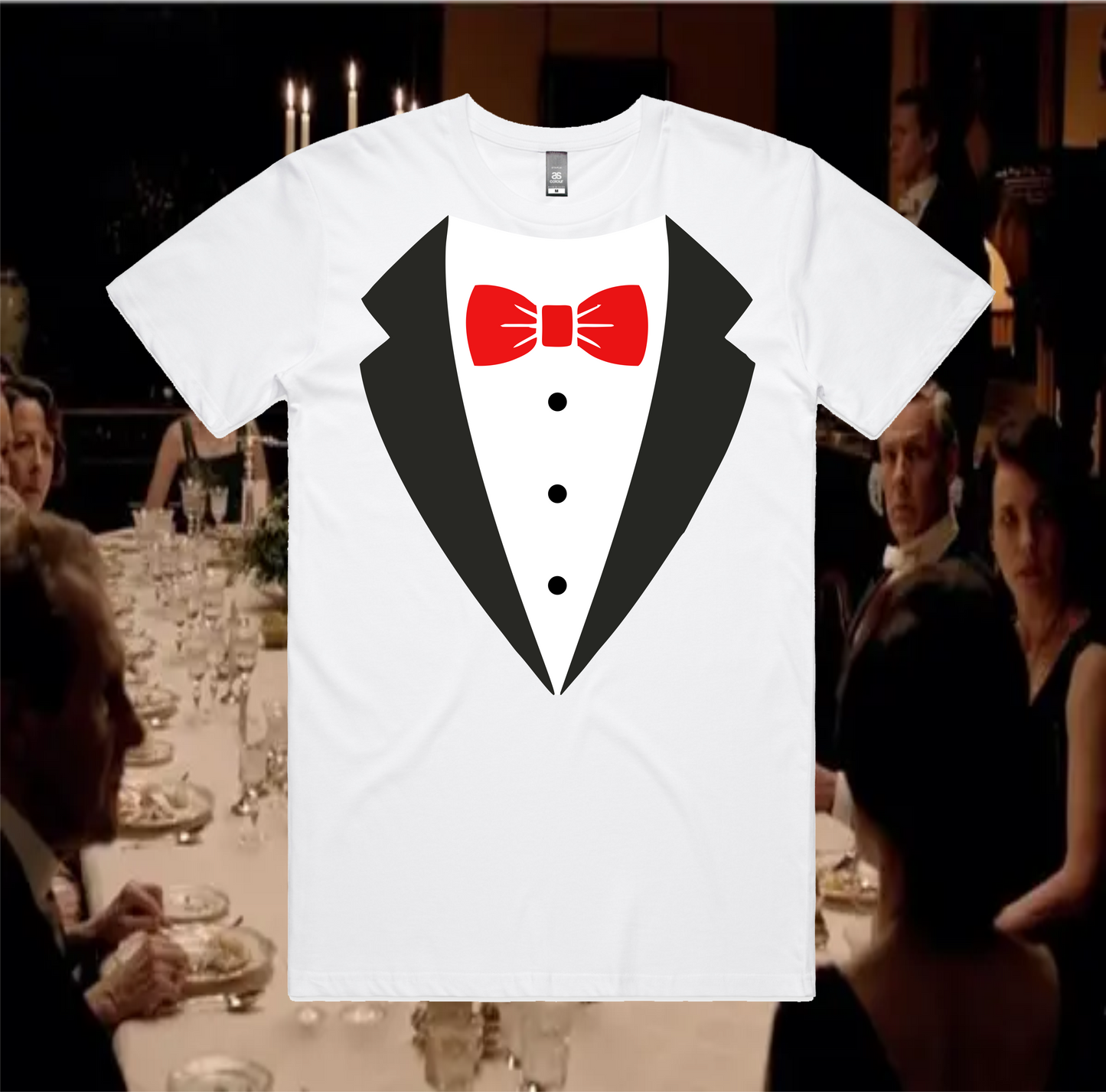 Tuxedo Tee White